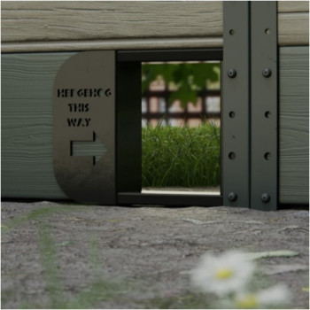 DuraPost 150mm Black Hedgehog Hole for PRIMA Gravel Board