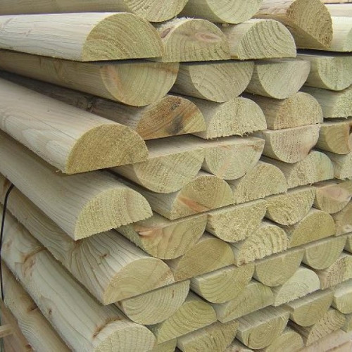 1.8m x 100mm Machine Half Round Rails – Pressure Treated Green 1.8m x 100mm Machine Half Round Rails – Pressure Treated Green
