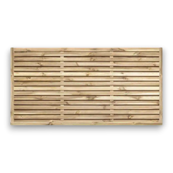 6ft x 3ft Framed Contemporary Double Slatted Panel