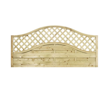 6ft x 3ft Omega Lattice Top Fence Panel - Pressure Treated Green 6ft x 3ft Omega Lattice Top Fence Panel - Pressure Treated Green