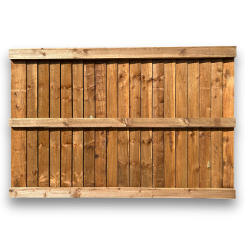 6ft x 4ft Premium Heavy Duty Closeboard Fence Panel – Pressure Treated Brown