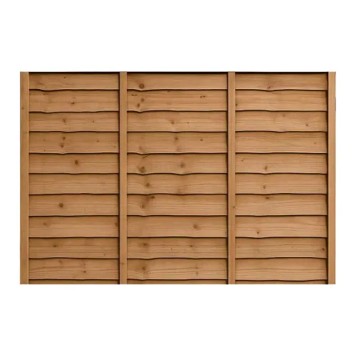 6ft x 4ft Waney Lap Fence Panel - Pressure Treated Brown