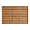6ft x 4ft Waney Lap Fence Panel - Pressure Treated Brown