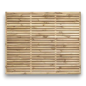 6ft x 5ft Framed Contemporary Double Slatted Panel