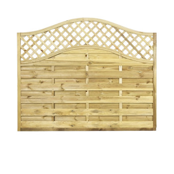 6ft x 5ft Omega Lattice Top Fence Panel - Pressure Treated Green
