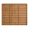 6ft x 5ft Waney Lap Fence Panel - Pressure Treated Brown