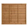 6ft x 5ft Waney Lap Fence Panel - Pressure Treated Brown