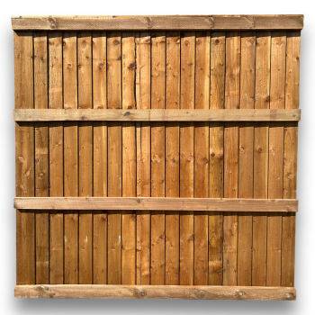 6ft x 6ft Premium Heavy Duty Closeboard Fence Panel – Pressure Treated Brown
