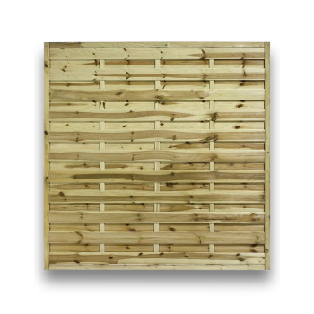 6ft x 6ft Square Horizontal Fence Panel - Pressure Treated Green