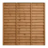 6ft x 6ft Waney Lap Fence Panel - Pressure Treated Brown