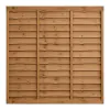 6ft x 6ft Waney Lap Fence Panel - Pressure Treated Brown