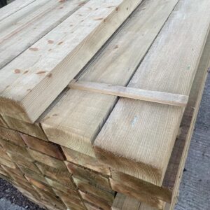 2.4m x 200mm x 100mm Green Pressure Treated Railway Sleepers