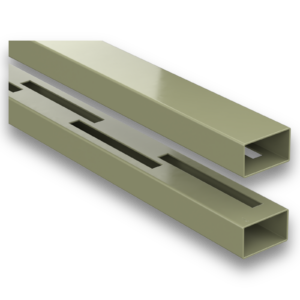 DuraPost Olive Grey Rails for Vento Composite Panel (Pack of 2)